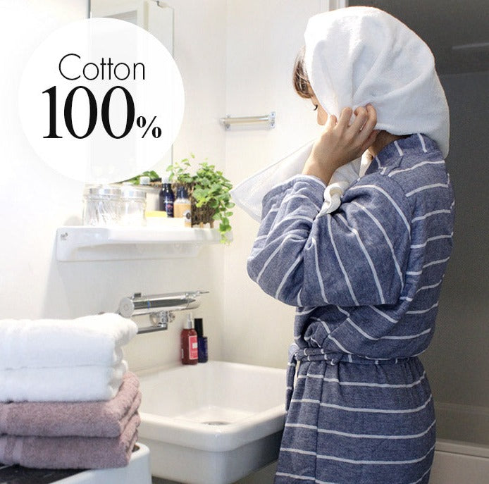 間紋紗布毛巾浴袍