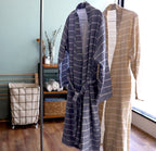 間紋紗布毛巾浴袍