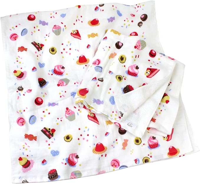 <2條優惠> 圖案紗布毛巾 浴巾