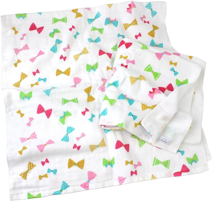 <2條優惠> 圖案紗布毛巾 浴巾