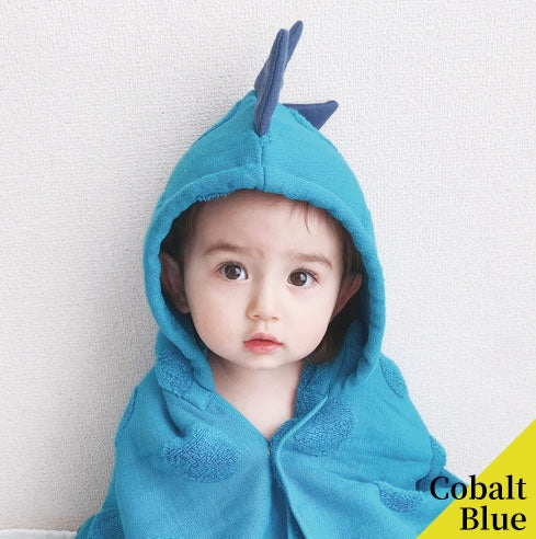 <SALE> 今治純棉小恐龍連帽浴巾 (Clearance）