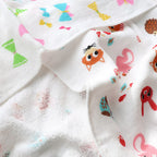 <2條優惠> 圖案紗布毛巾 浴巾